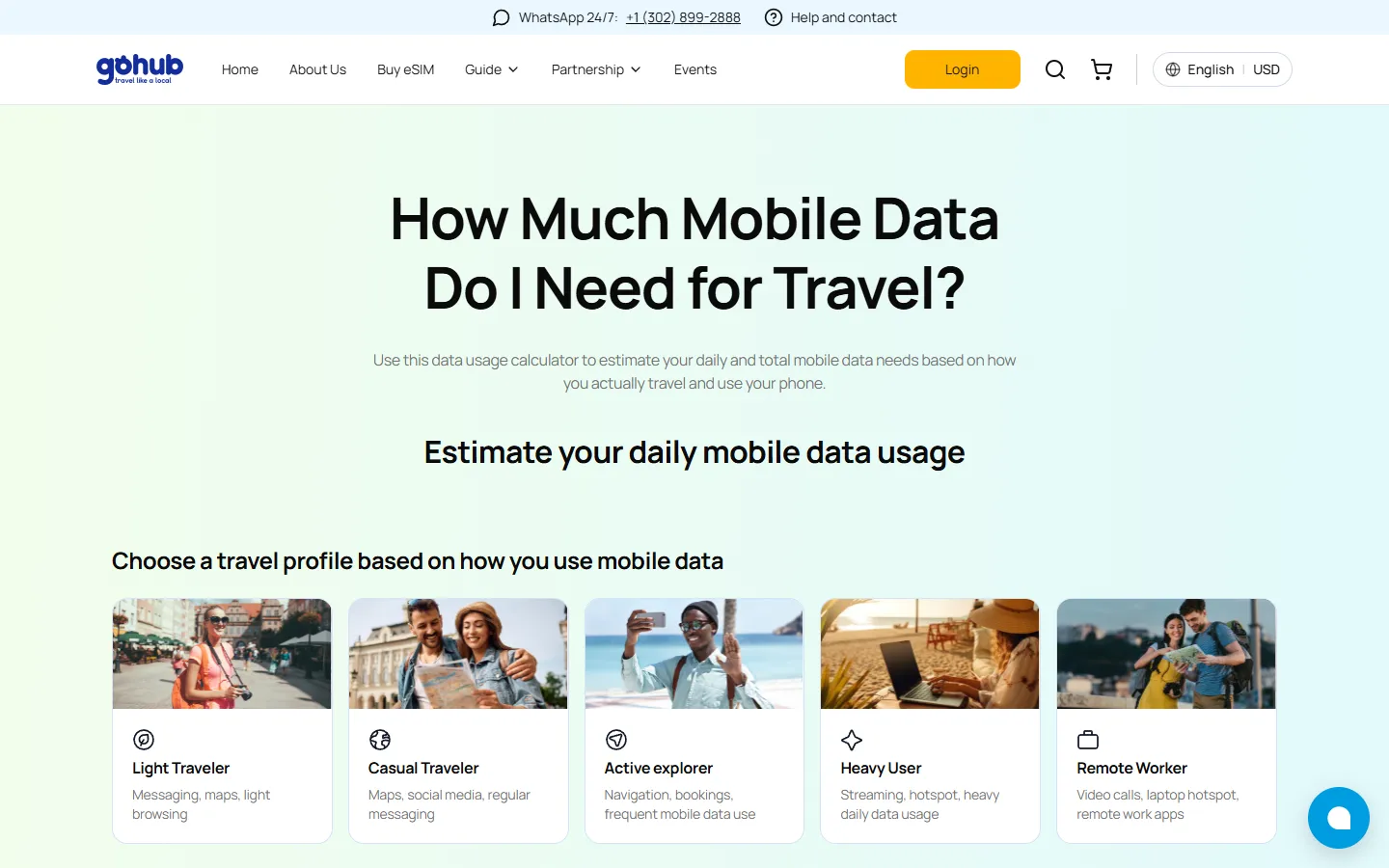 Gohub B2C Platform & Admin Portal – Travel data calculator